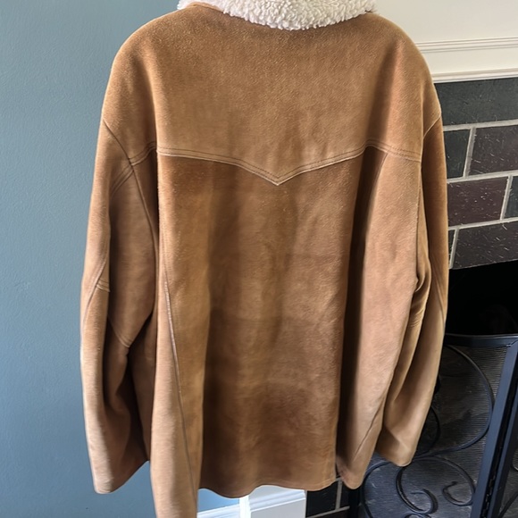 Vintage 70's Suede Sherpa lined Ranchers/Yellowstone Coat/Jacket -Oakton - Picture 16 of 17